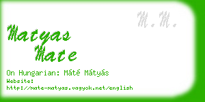matyas mate business card